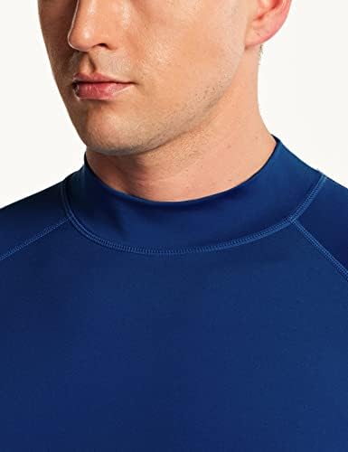 TSLA erkek UPF 50 + Uzun Kollu Döküntü Bekçi, UV / SPF Hızlı Kuru Yüzmek Gömlek, Su Sörf Yüzme Gömlek