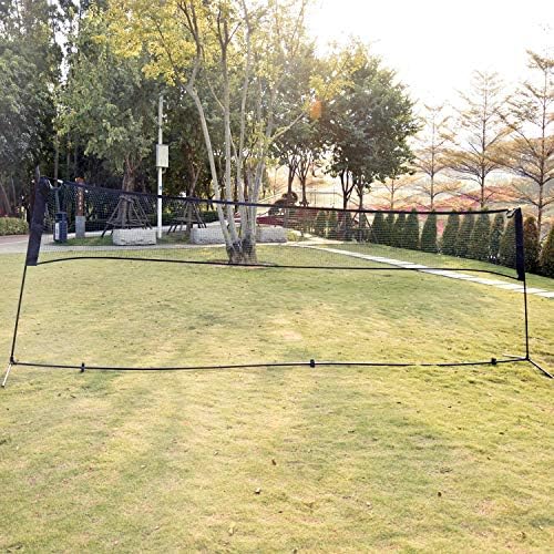 mike Glople Taşınabilir Badminton Net Seti-Tenis, Futbol,Pickleball için 20 Ft Net-Direkli Kolay Kurulum Naylon Spor Ağı-İç Mekan,Dış