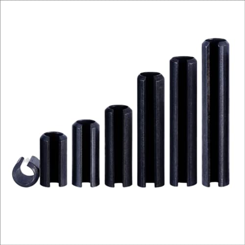 100 Parça Siyah Karbon Çelik Bahar Cotter pin,bölünmüş Bahar Dübel,Makine ve Ekipman için, Vb.Dış Çap M2mm, Uzunluk 8mm.