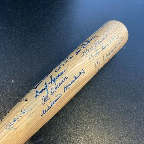 Willie Mays New York Giants Efsaneleri, JSA COA İmzalı MLB Yarasalarıyla Beyzbol Sopası 24 Sigs İmzaladı