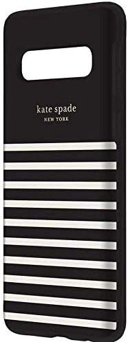 Kate Spade New York Koruyucu Hardshell Kılıfı (Samsung Galaxy S10 için 1-PC Comold - Yumuşak Dokunuşlu Comold Besleyici Şerit Siyah