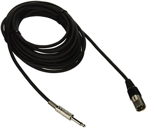 C2G 40037 Pro-Audio XLR Erkek-1/4 inç Erkek Kablo, Siyah (25 Fit, 7,62 Metre)