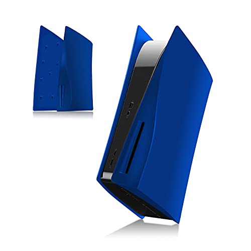 IQİKU PS5 Plakaları Disk Baskı, PS5 Kapak, Sert Darbeye Dayanıklı PS5 Kabuk (Mavi)