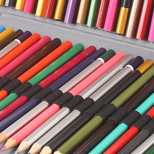 Shulaner 120 Yuvaları Renkli Kalem Kutusu Organizatör Fermuarlı Büyük Kapasiteli kalemlik Çantası Sanatçı için Pembe Çiçek
