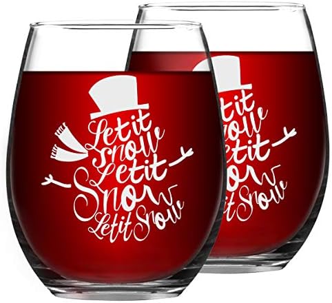 2 Set Kar Yağsın Noel şarap Kadehi Seti, Yenilik Kardan Adam Sapsız Şarap Kadehi, Mükemmel Parti Dekorasyonu Aile Arkadaşları için