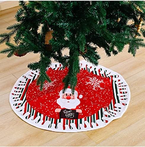 48 İnç Noel Ağacı Etek ile Baskı Kar Tanesi Dekor için Noel Tatil Parti Süsler Kırmızı Kamyon Merry Christmas Taban Kapak Noel Ağacı