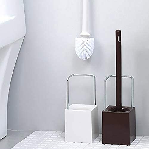 WSZJJ Tuvalet Fırçası ve Banyo Seti, Uzun Plastik Saplı Yumuşak Silikon Kıllar Sağlam Temizlik Tuvalet Fırçası Seti Temizleyici Banyo
