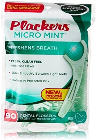 Plackers, Micro Freshens Breath Diş Pensesinde Her Biri 90, Nane, 1 Adet