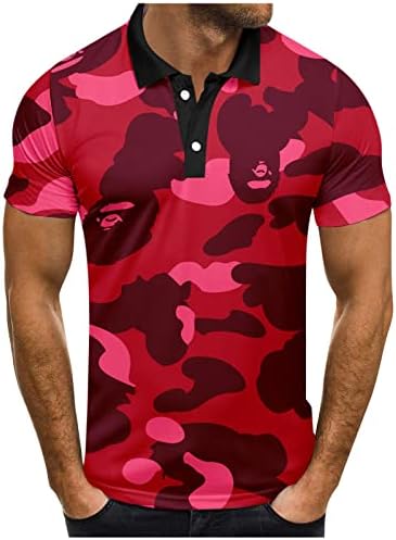 ayaso erkek Golf polo gömlekler Düzenli Fit Performans Atletik Kısa Kollu Degrade Baskı Slim Fit polo gömlekler Erkekler için