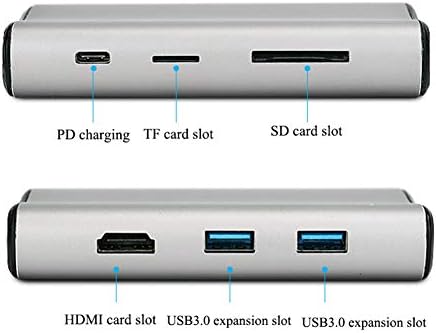 XUNMAIFHB Taşınabilir Yerleştirme İstasyonu, 9-in-1 Çok Fonksiyonlu Tip-C Yerleştirme istasyonu HUB USB-c HDMI Dişi, USB3. 0, Gigabit