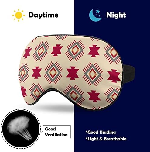 Tribal Kızılderili Navajo Desen Uyku Göz Maskesi Yumuşak Komik göz bandı Körü Körüne Göz Kapağı Uyku Maskesi Seyahat için