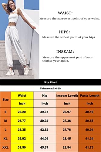 Kadın Egzersiz Sweatpants, Ayarlanabilir Cinch Alt Baggy Pamuk Joggers İpli Cepler Elastik Gevşek Salonu Yoga Pantolon