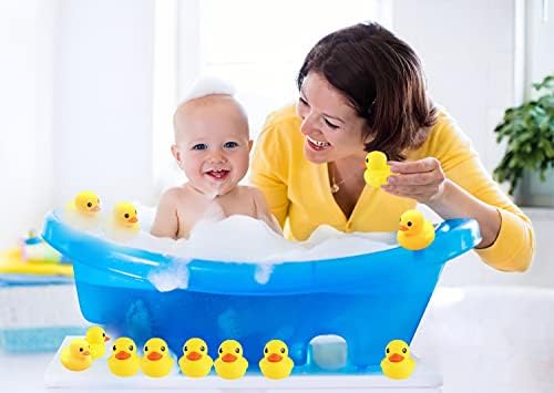 Banyo oyuncak ördekler 12 ADET Sarı Lastik Ördekler Gıcırtı ve Şamandıra Ördek Bebek Duş Havuzu Oyuncak Bebekler Çocuklar için Erkek