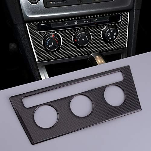 DAĞ ERKEKLER Araç Aksesuarları 25.5x9. 7cm Araba Karbon Fiber Merkezi AC Kontrol Anahtarı düğme kapağı Trim Kalıplama için Fit VW Golf