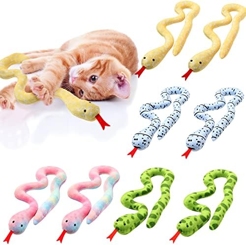 8 Adet Yılan Catnip Oyuncaklar Yavru Malzemeleri Kapalı İnteraktif Catnip Oyuncaklar Kediler için Kedi Çiğnemek Oyuncak Kedi Hediye