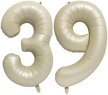 YEŞİLP 40 İnç Numarası Balon Folyo Balon Numarası 39 Jumbo Dev Balon Numarası 39 Balon için 39th Doğum Günü Partisi Dekorasyon Düğün