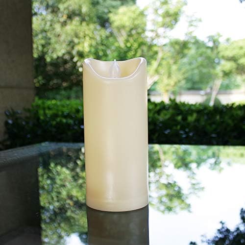 Zamanlayıcı ile açık Su Geçirmez Alevsiz LED Pillar Mum Pil Kumandalı Plastik Titrek Dekoratif Sahte mum ışığı Ev Mutfak Cadılar Bayramı