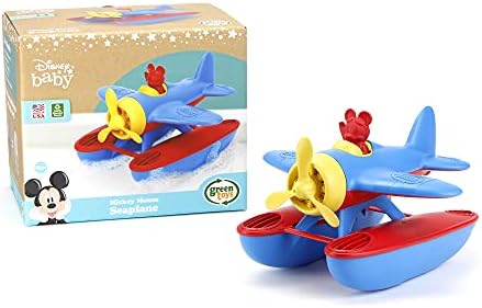 Yeşil Oyuncaklar Disney Bebek Özel Mickey Mouse Deniz Uçağı, Mavi / Kırmızı-Oyna Pretend, Motor Becerileri, Çocuk Banyo Oyuncak Yüzen