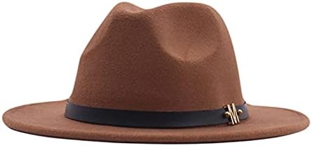 Kemer Şapka Fedora Toka Disket Şapka Panama Yün Geniş Bayan Klasik beyzbol şapkası s Bayan beyzbol şapkası Donatılmış