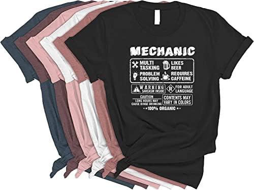 SPARKY MONİ Kişiye Özel Babalar Günü Tişörtü, Mekanik Tişört, Mekanik Grafik Erkek Tişörtleri, Erkekler için Mekanik Tişörtler Siyah,