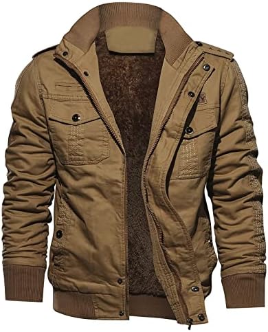 Erkekler için ceketler erkek Sonbahar Kış Askeri Giyim Fermuarlı Cebi Gevşek Nefes Ceket Ceket