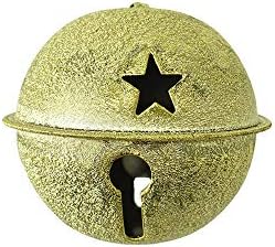 Homeford Yıldız Kabartmalı Glitter Jingle Bell, 2-1 / 4 İnç (Altın)