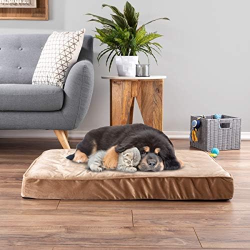 Çıkarılabilir Kapaklı PETMAKER Köpek Yatağı – 37x24 Evcil Hayvan Yatağı-4 İnç Yumurta Sandık Tarzı Hafızalı Köpük Ortopedik Köpek Yatağı