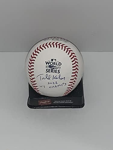 Todd Kalas İmzalı 2022 Dünya Serisi Beyzbol Houston Astros Geçirmez İmzalı Beyzbol Topları