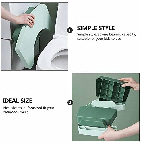 WYDZ 1 Adet Yaratıcı Banyo tuvalet taburesi Pratik Basit Istikrarlı, tuvalet sandalyesi (Yeşil)