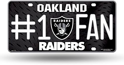 NFL Oakland Raiders 1 Fan Metal Plaka Etiketi