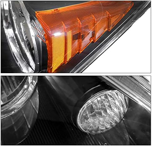 ZMAUTOPARTS Yedek Farlar Farlar siyah 6.25 mavi LED DRL ışıkları 2007-2011 Honda CR-V CRV