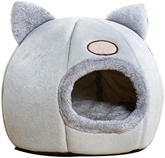 Haieshop Yumuşak Kedi Yastık Yatak Derin Uyku Konforu Kış kedi Yatak Küçük Köpekler Sepeti kedi Evi Evcil Çadır Rahat mağara yatak