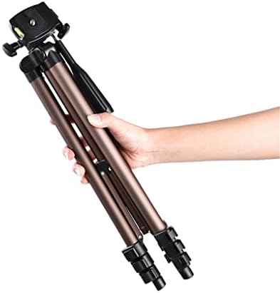 N / A profesyonel kamera tripodu DSLR kamera kamera telefonu için tutucu ile taşınabilir alüminyum tripodlar standı (renk: kahverengi,