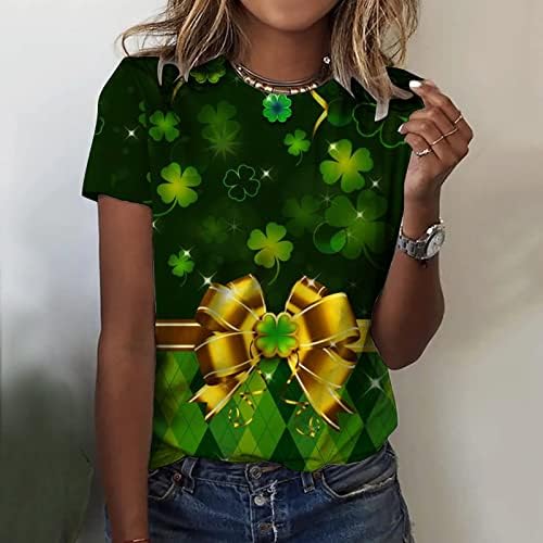 Aziz Patrick Günü Gömlek Uzun Kollu T Shirt Kadınlar için Bayan Rahat Kısa Kollu Üst Moda Baskı T Shirt Gevşek Üst