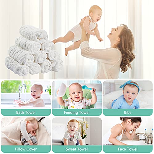 Yenidoğan Essentials Muslin Muslin Yıkama Emici Geğirmek Bezler için bebek Muslin Yumuşak Beyaz Küçük Keseler Erkek Bebeğiniz için