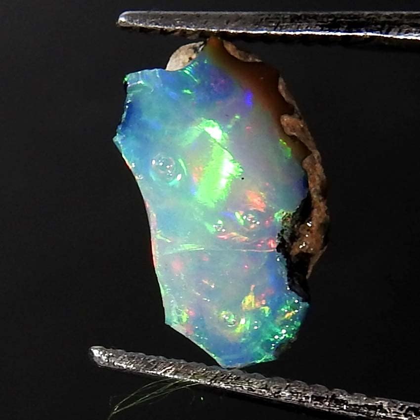 Jewelgemscraft™ 02.20 CT. Ultra Yangın Ham Opal Taş, Doğal Kaba, Taş Kristalleri, Etiyopya Opal Kaya, Takı Yapma Malzemeleri, Çakra