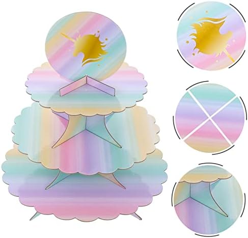 ABOOFAN 3 adet Cupcake Süslemeleri Desen Kağıt Üç Katmanlı Noel Hizmet Cadılar Bayramı Katmanlı Kızlar Dekorasyon Kulesi Standı Doğum