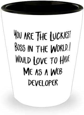 Sen dünyanın en şanslı patronusun. Camı, İş arkadaşlarından Web geliştiricisi Hediyesini, Erkekler Kadınlar için Şaka Seramik Fincanını