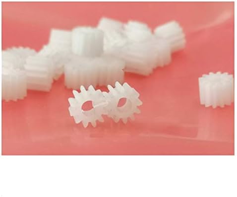 UTEYEEW 10 adet Plastik Dişliler 0.5 M 12 T 3MM D Delik Mili Dişli Motor D Dişli (Delik Çapı : 3mm D, Diş sayısı : 12 Diş)
