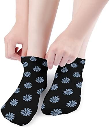 Hippi Barış İşareti Çiçek 5 Pairs Ayak Bileği Çorap Düşük Kesim Hafif Nefes Çorap Ekip Çorap No-Show Çorap atletik