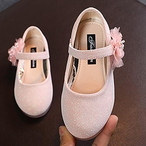 Çocuk Deri Tek Ayakkabı Moda İnci Büyük Çiçek Kız Küçük deri ayakkabı Çocuk Prenses Sandalet Yaz Ayakkabı