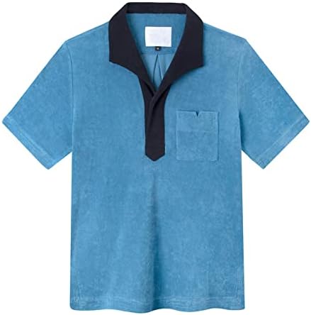 Polo gömlekler Erkekler için Kısa Kollu Golf polo gömlekler örgü jarse T-Shirt Casual Düğme Yakalı yazlık gömlek Tee
