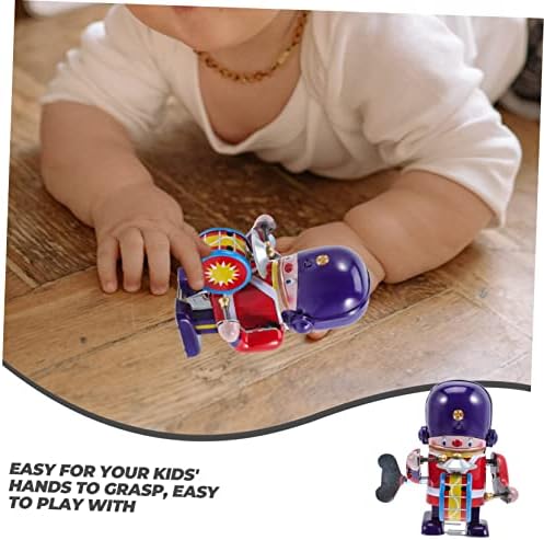 ABOOFAN 4 adet kurmalı oyuncak Bahar Oyuncaklar Çocuklar için Retro Oyuncaklar Bulmaca Oyuncak Yenilik Clockwork Teneke Robot Asker