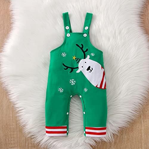 VİNUOKER Erkek Bebek Noel Giysileri İlk Noel Kıyafetleri Setleri Yeni Yıl 3 adet Pantolon Setleri bebek giysileri setleri