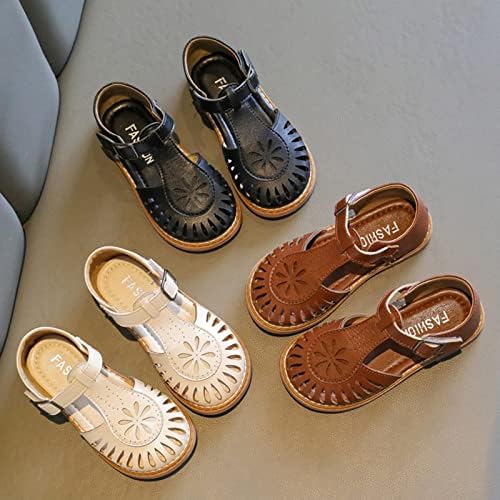Çocuk Sandalet Moda Bebek Burnu açık Prenses Ayakkabı Yumuşak Tabanlı Cut Out plaj sandaletleri düz ayakkabı Toddler