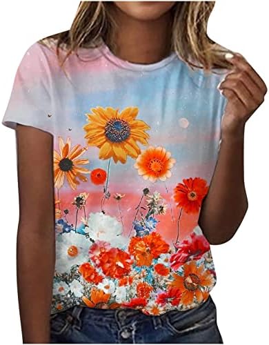 Bayan Salonu Üst Kısa Kollu Gömlek Tops Bayanlar Tekne Boyun Çiçek Baskı Yaz Sonbahar Üst 2023 Elbise M1