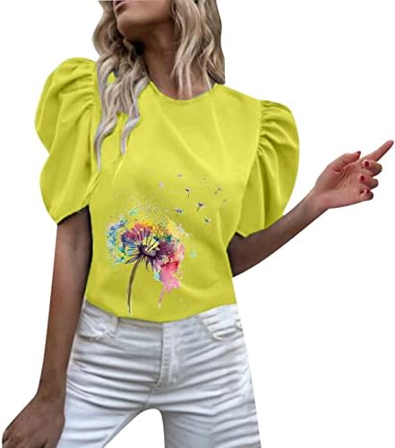 Artı Boyutu T Shirt Bayan Kat Kısa Kollu Ekip Boyun Çiçek baskılı tişört Üst Bayan Uzun Kollu Üstleri