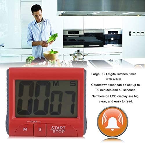 profectlen Süper Anlaşma Büyük LCD Dijital Mutfak Zamanlayıcı Count-Aşağı Yukarı Saat Loud Alarm kadar 99 Dakika Ve 59 Saniye