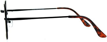 SA106 Klasik 90'lı Metal Jant Yuvarlak Şeffaf Lens Gözlük Çerçevesi