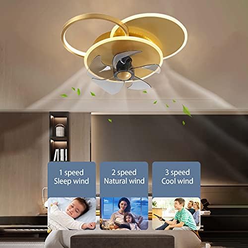 Işık ile NEOCHY Led tavan vantilatörü küçük sessiz Fan aydınlatma 3 hız yatak odası kısılabilir ultra ince Fan tavan lambası ve uzaktan